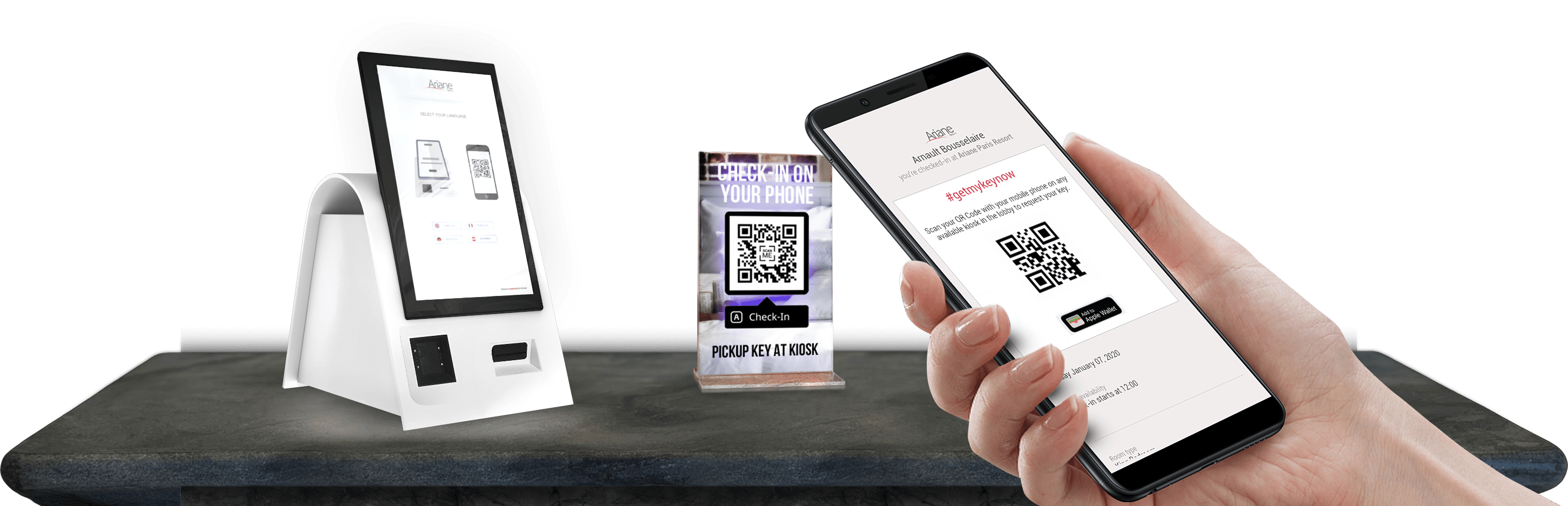 Check-in on your phone with a QR code and your mobile phone